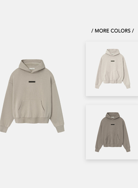 Fear of God Essentials 25SS LOGO字母拉丝烫标印花设计连帽卫衣