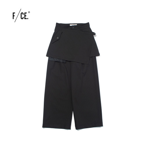 F/CE.解构分层阔腿裙裤