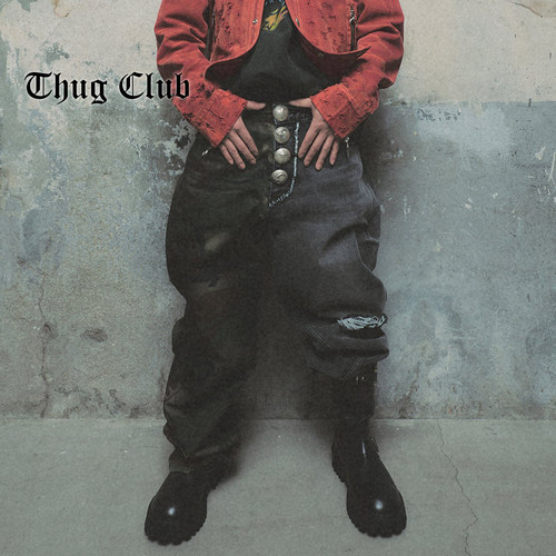 THUGCLUB破洞迷彩拼接牛仔裤