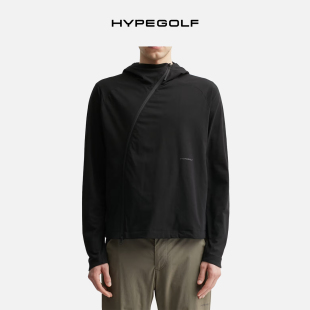优雅运动 26SS HYPEGOLF PAF 不对称剪裁logo拉链连帽外套