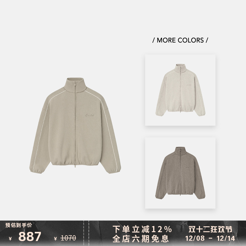 Essentials25SS刺绣立领卫衣