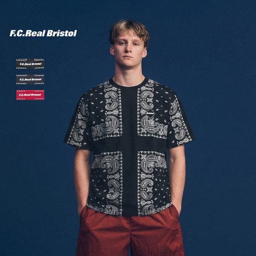 F.C.RealBristol腰果花短袖T恤