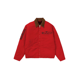 CACTUS JACK TRAVIS SCOTT 同款男士秋季哈灵顿印花宽松外套夹克