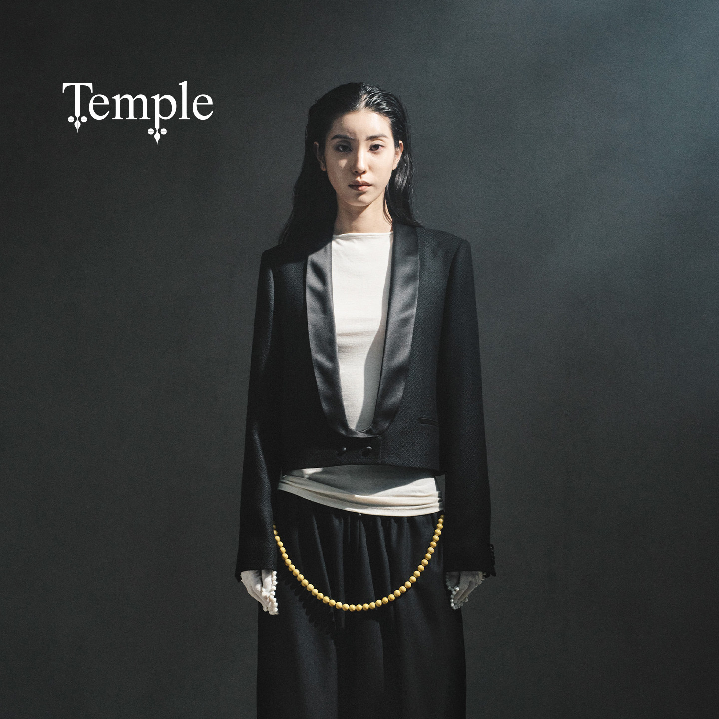 TEMPLE缎面青果领纯羊毛西装