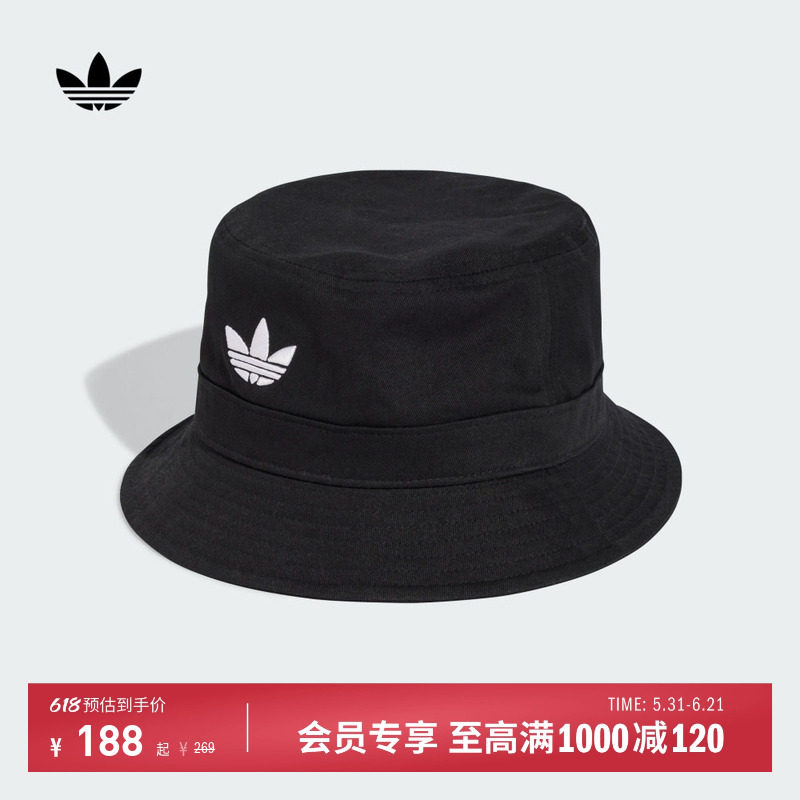 休闲渔夫帽子男女adidas Originals阿迪达斯三叶草官方JC6041
