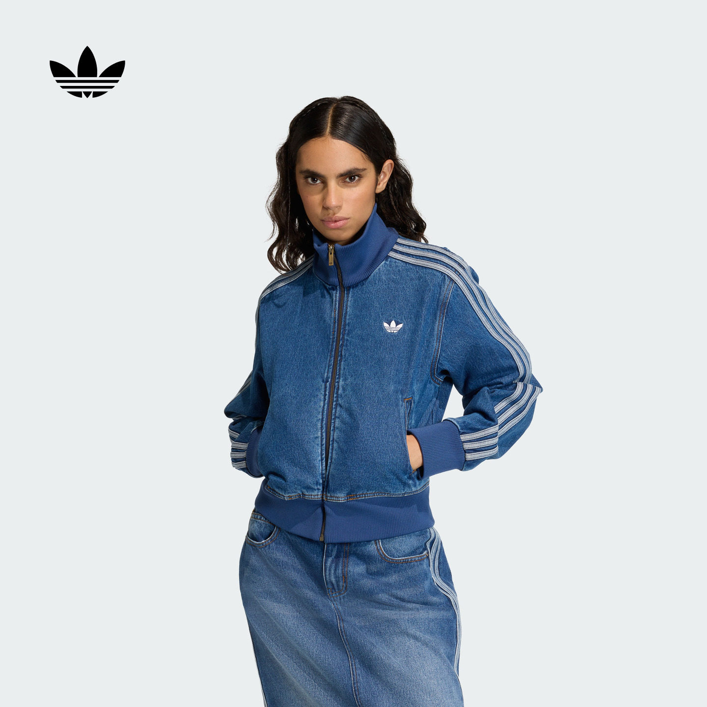 舒适百搭牛仔运动夹克外套女秋冬adidas Originals阿迪达斯三叶草,运动服/休闲服装,运动茄克/外套,淘宝优惠券,粉丝福利购,淘宝优惠卷