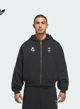 WILLY CHAVARRIA联名加绒连帽夹克外套男女adidas阿迪达斯三叶草