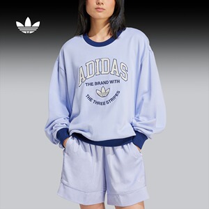 宽松印花运动套头卫衣女装adidas Originals阿迪达斯三叶草官方