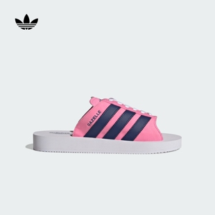 adidas GAZELLE 女夏新款 拖鞋 Originals阿迪达斯三叶草 BEACH经典