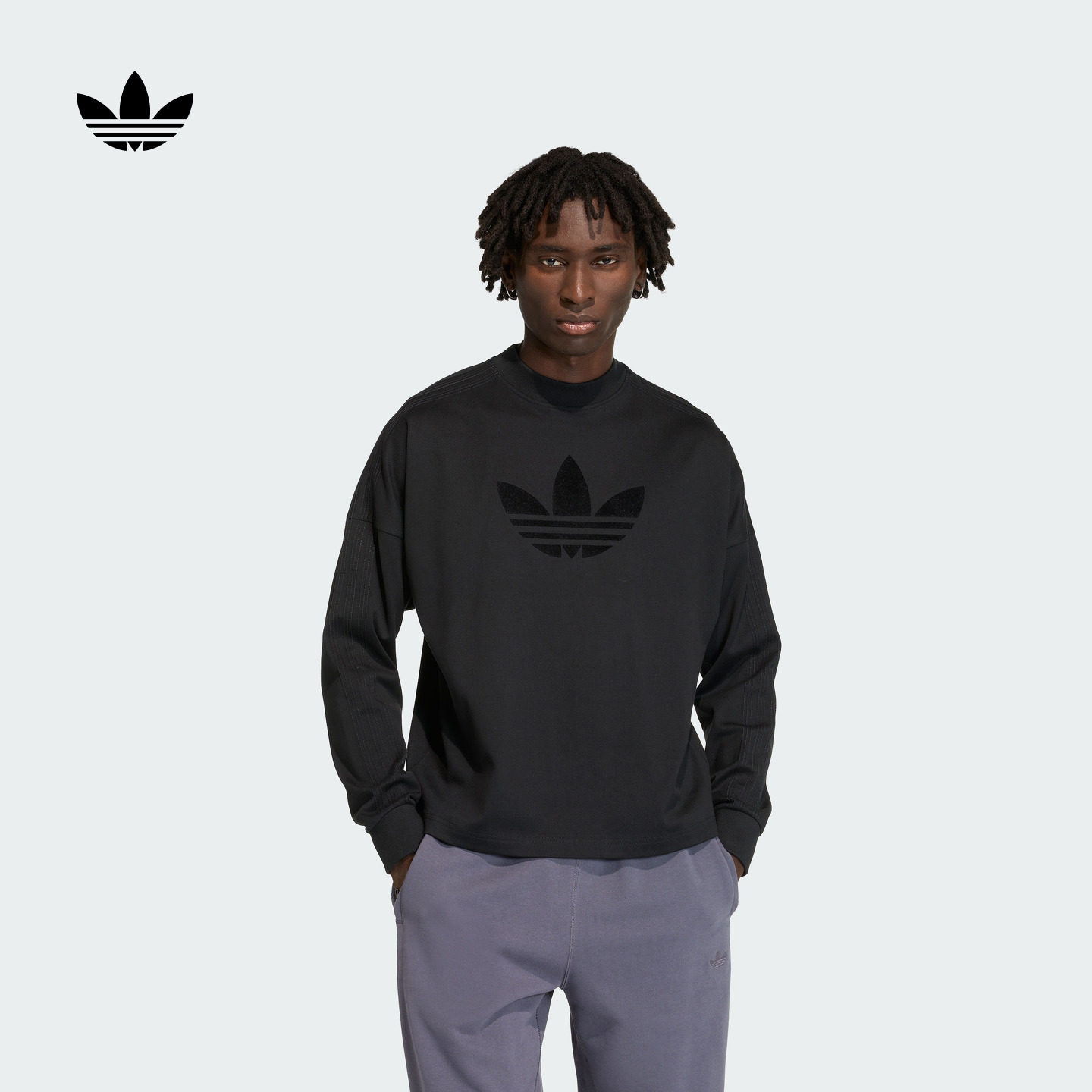 舒适时尚纯棉宽松运动长袖上衣T恤男装新款adidas阿迪达斯三叶草,运动服/休闲服装,运动T恤,淘宝优惠券,粉丝福利购,淘宝优惠卷