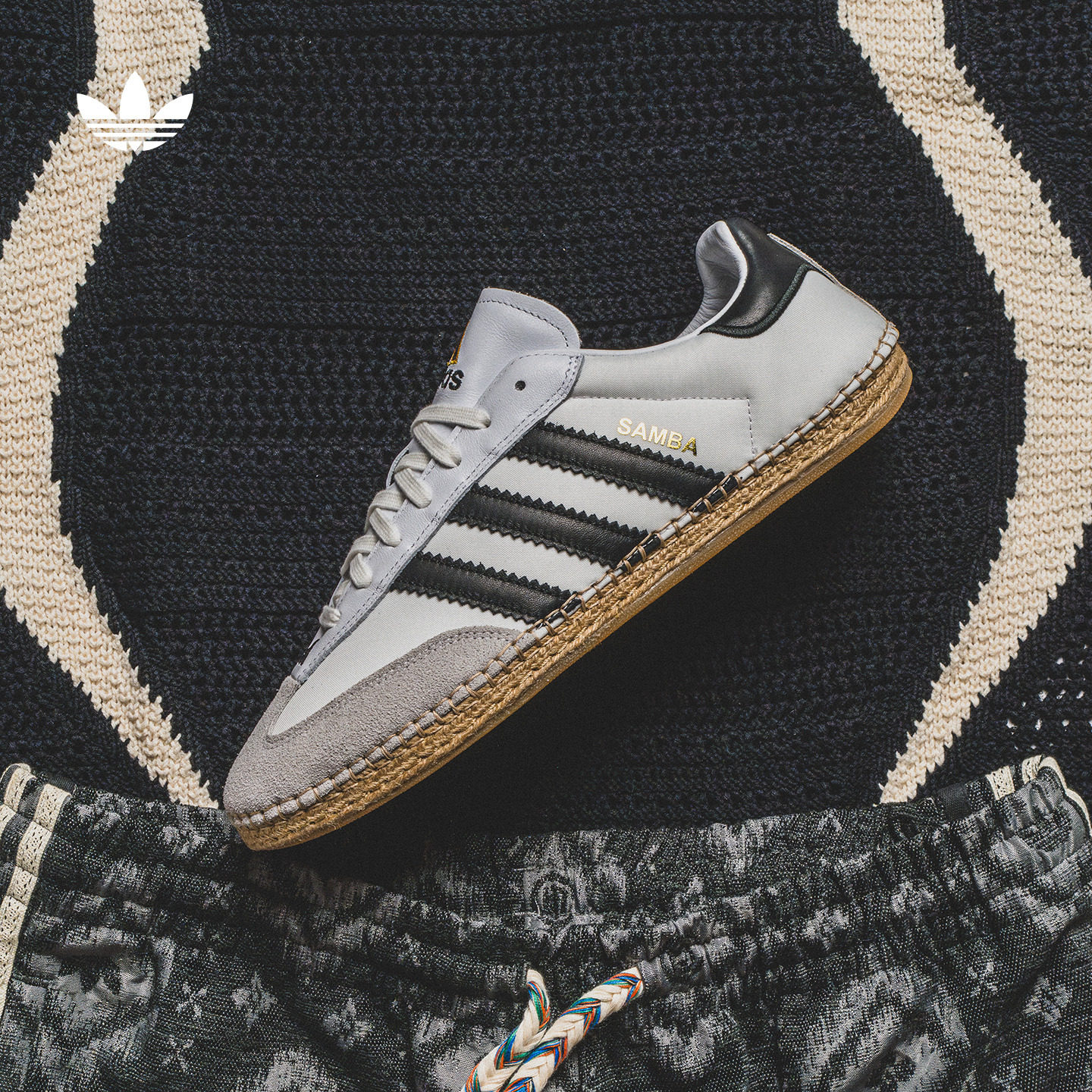 CLOT陈冠希联名SAMBA ESPADRILLE经典T头鞋adidas阿迪达斯三叶草