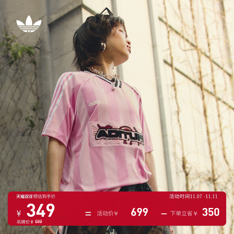 阿迪达斯三叶草女子短袖球衣