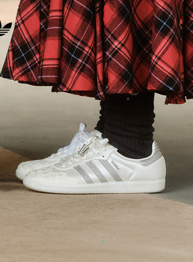 SAMBA OG情人节款花卉印花经典板鞋德训鞋女adidas阿迪达斯三叶草