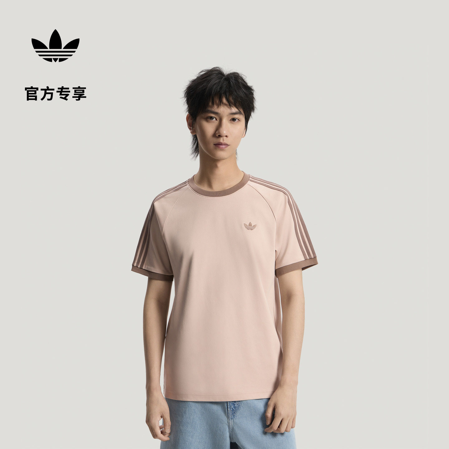 休闲纯棉宽松运动短袖上衣T恤男女夏季新款adidas阿迪达斯三叶草