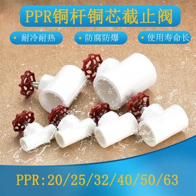 20PPR25 32 40 50 63截止阀ppr热熔4分6分阀门升降式冷热水总开关