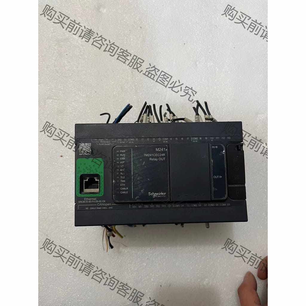 功能正常议价 TM241CEC24R二手拆机施耐dePLC实物图拍摄无破损，