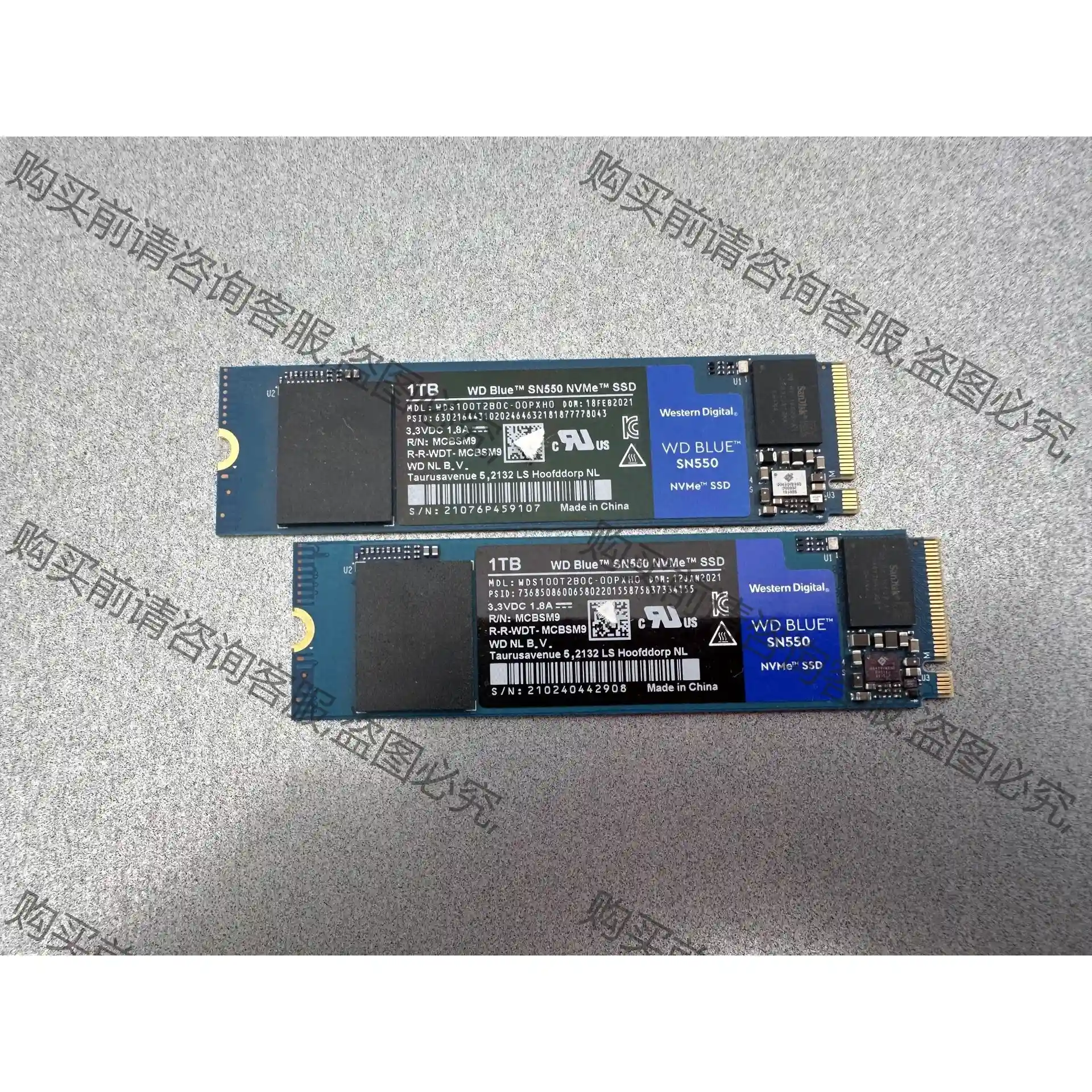 西数SN550 1T固态硬盘NVME PCIE M2 议价再拍 拆机件