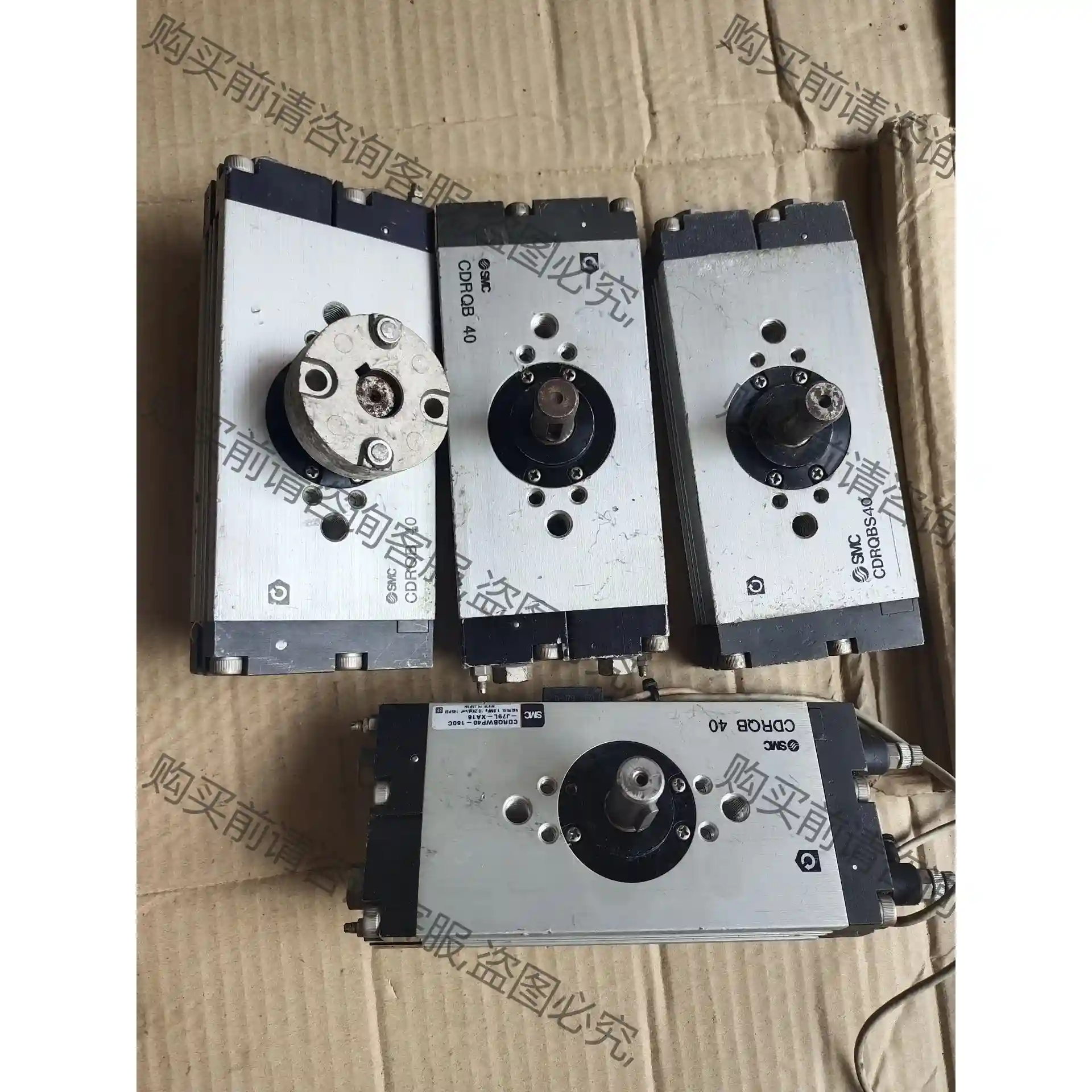 SM旋转气缸CDRQB40,90度180度回转拆机成色如图 议价再拍 拆机件