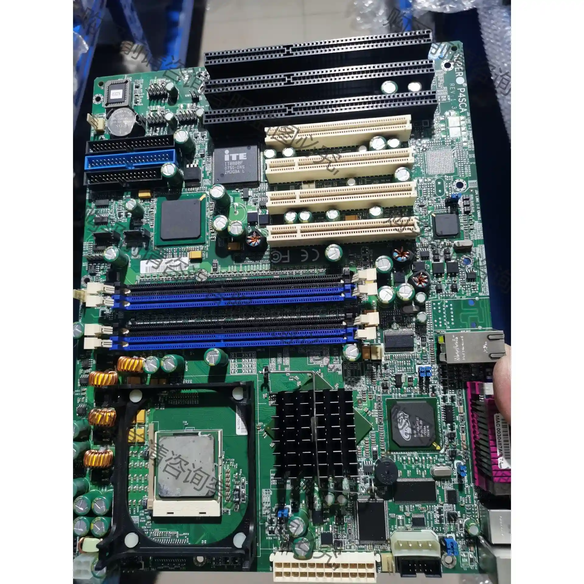 超微P4SCA 478针台式设备机工控工业主板3个ISA槽 议价再拍 拆机