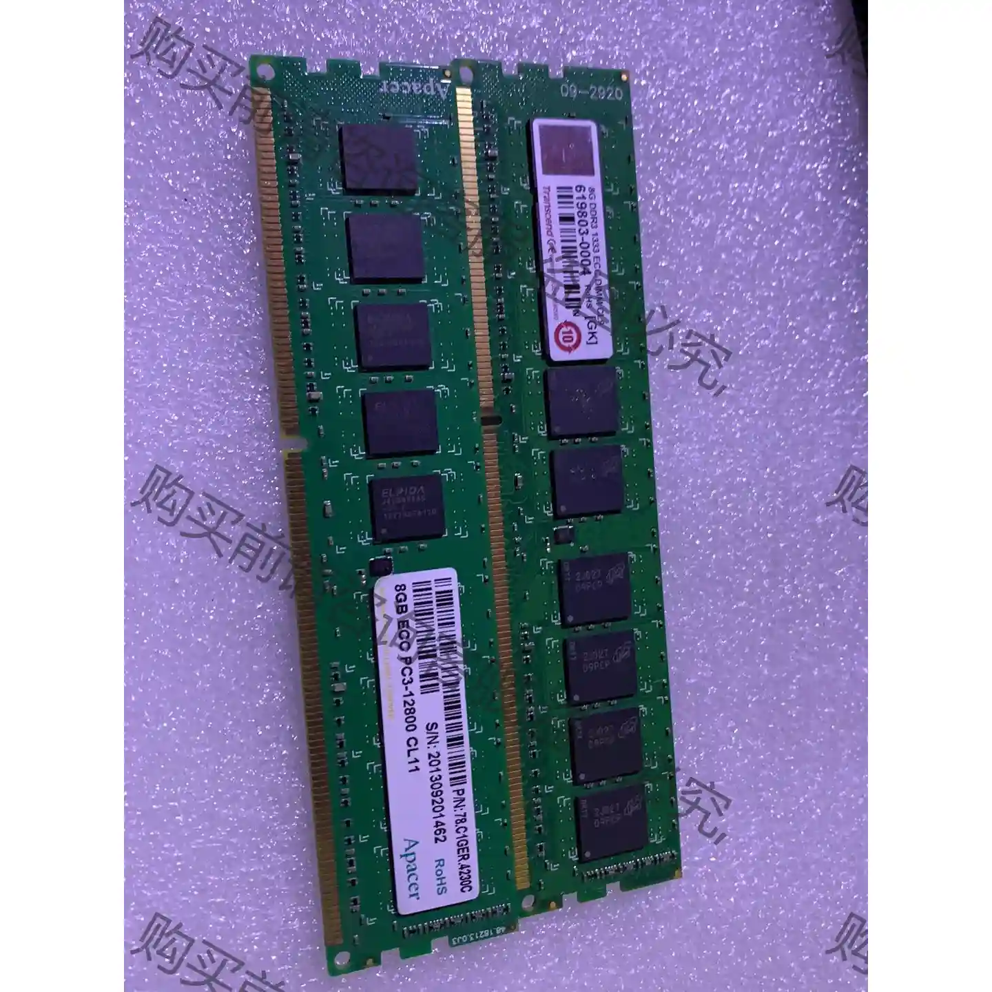 创见 宇瞻8G ddr3 纯ecc服务器内存，可用于单路服 议价再拍 拆机