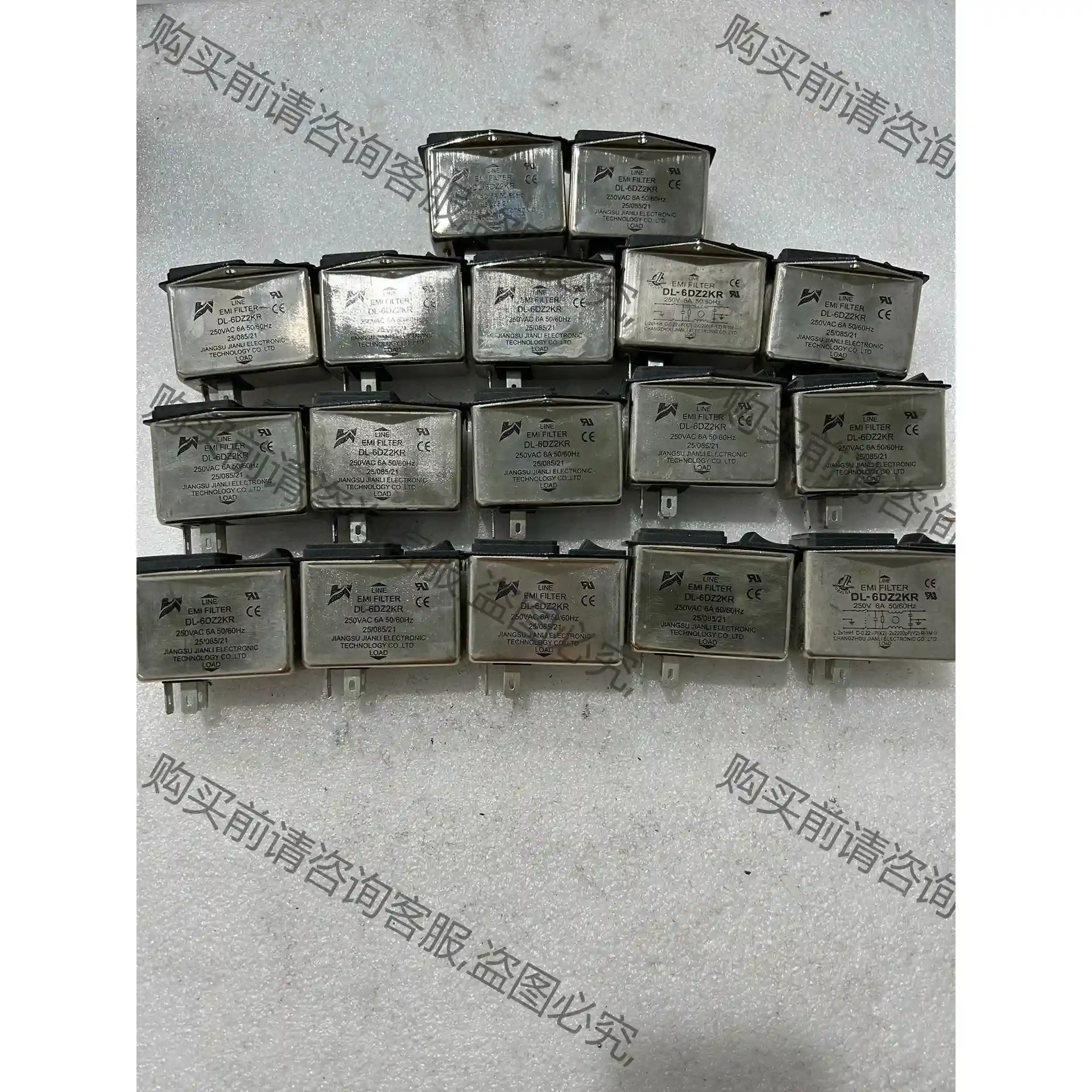 DL-6DZ2KR 220V 6A 坚力单相电源滤波器250 议价再拍 拆机件
