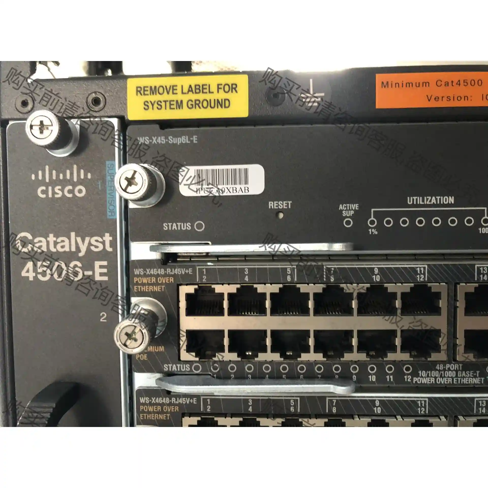 思科cisco4056-E交换机,WS-X45-SUP6L- 议价再拍 拆机件