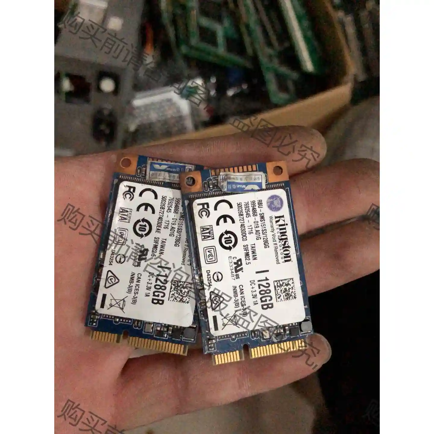 金士顿MSATA128GB SLC两边引脚颗粒 议价再拍 拆机件