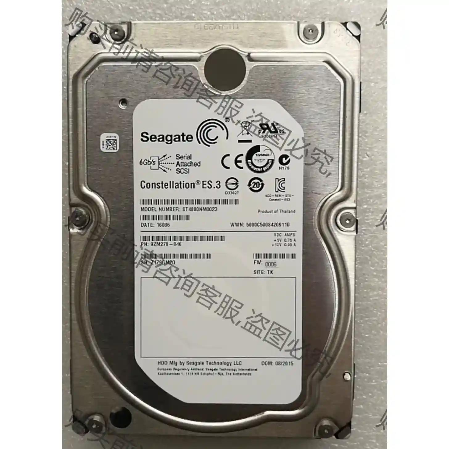 4t sas接口 3.5寸 机械硬盘 议价再拍 拆机件