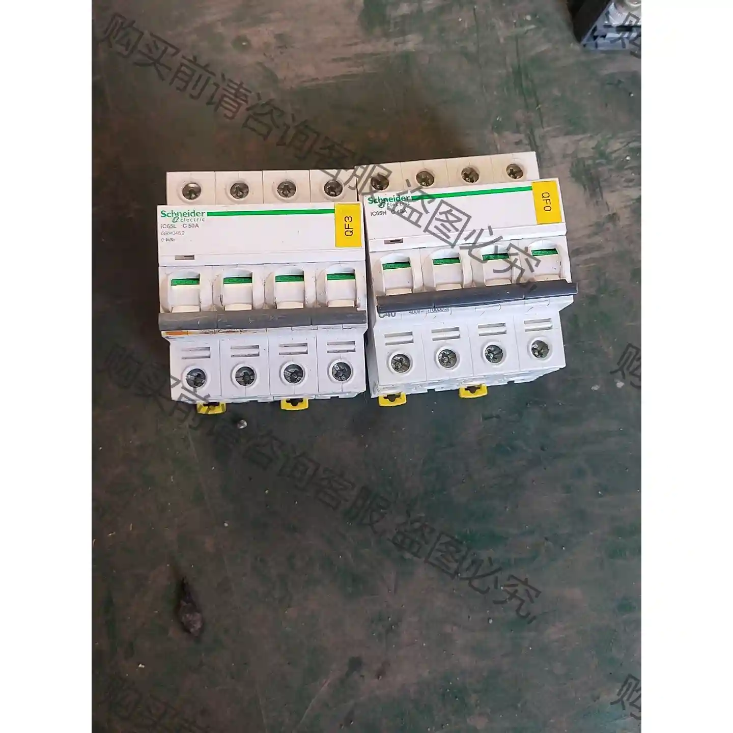 施耐漏电保护器C50A，C40A，原装拆机。成色如图。喜欢朋 议价再