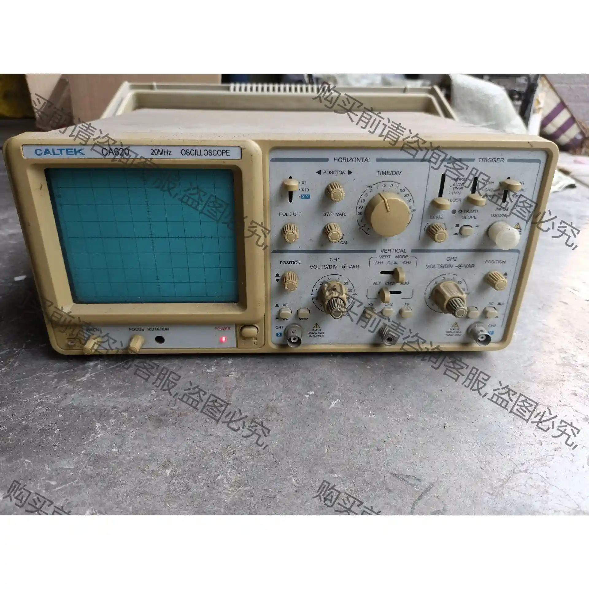 科泰CALTEK 示波器 型号:CA620 20MHZ。 议价再拍 拆机件
