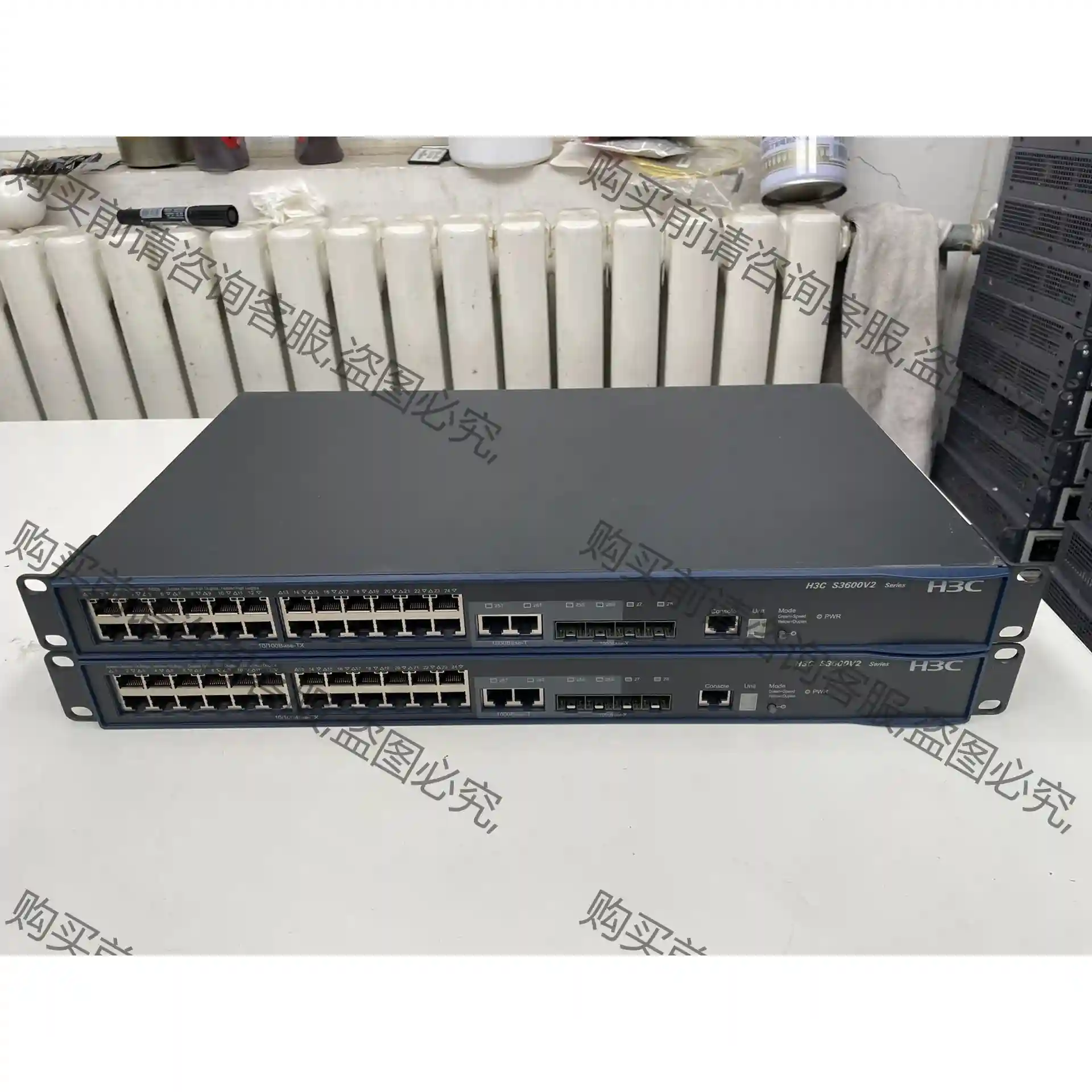 H3C S3600V2-28TP-SI 三层VLAN网管交换 议价再拍 拆机件