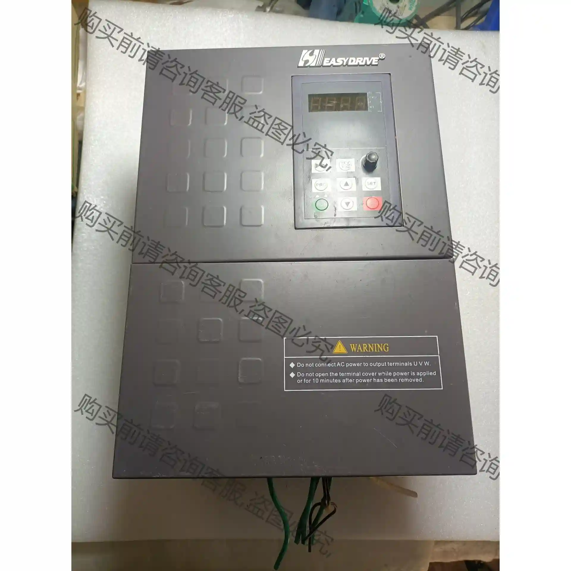 易驱 变频器CV3100 ，380v 15kw，正常使用的， 议价再拍 拆机件