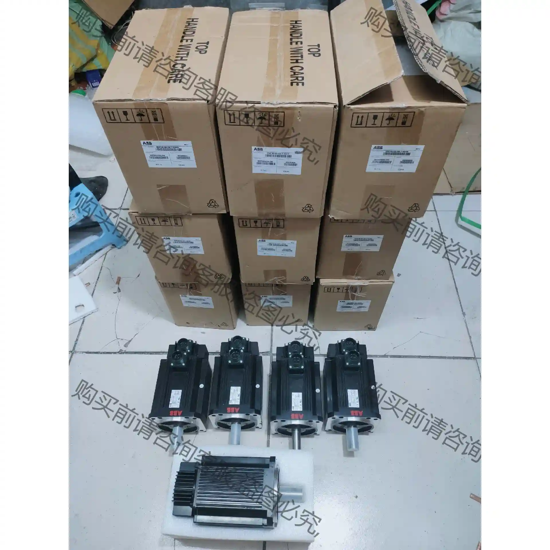 AB伺服电机 ESM13B-202-202-T1N0A00 议价再拍 拆机件
