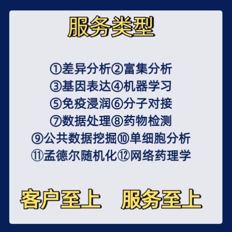生信分析服务单细胞代谢组转录组空间转录组临床数据肿瘤分析统计