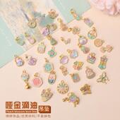 diy铃铛吊坠饰品批发配件古风如意滴油挂件招财纳福提溜沙金单坠