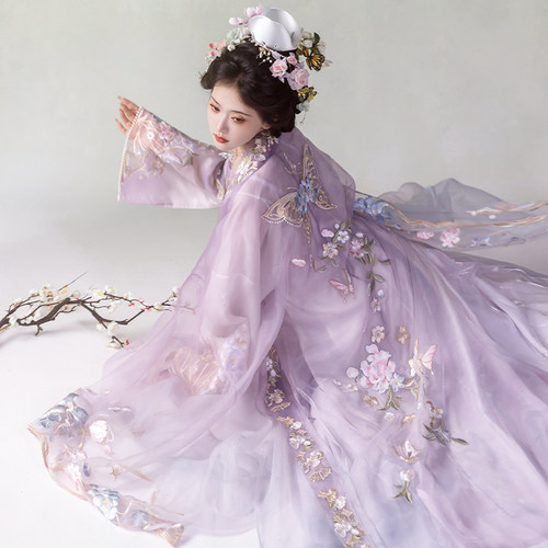 宋制汉服女重工刺绣大袖