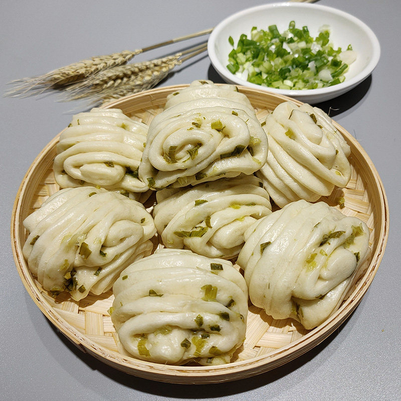葱油小花卷咸味北方葱花馒头早点早餐速食加热蒸儿童早饭半成品