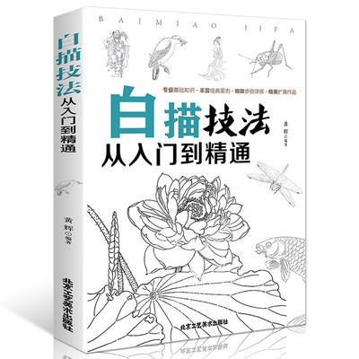 35任选5本正版包邮  白描技法从入门到精通 工笔画人物花卉绘制技法大全 白描绘制技法绘画基础教程书籍 绘画书籍 国画入门书籍