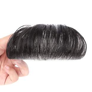 发际线假发贴男士前额生物头皮补发片真人发丝m型额头斜刘海逼真