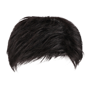 假发男短发三七分男士时尚头顶补发片全真发隐形无痕轻薄自然发块