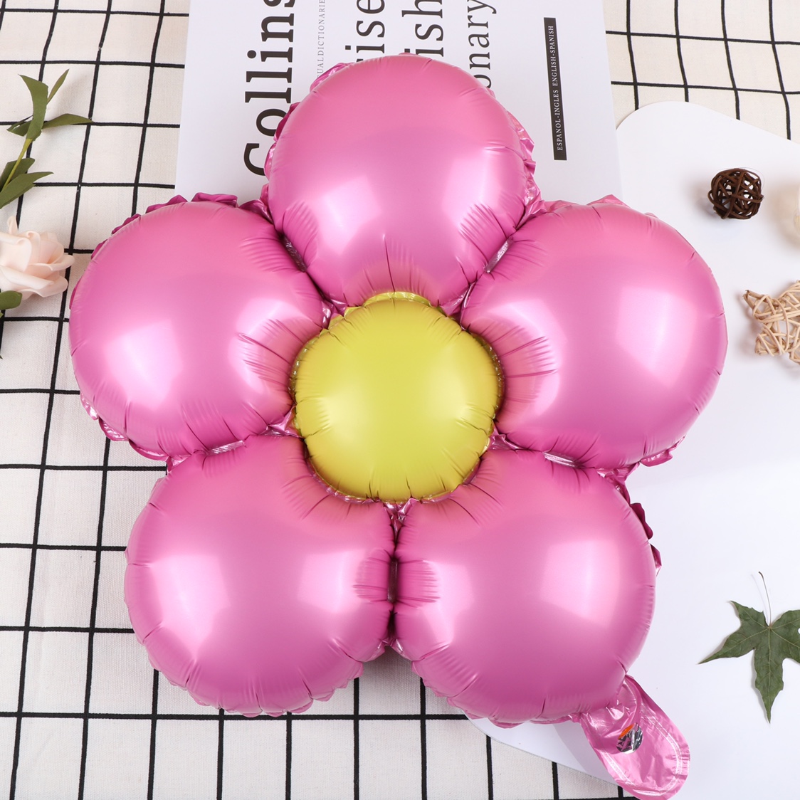 太阳花朵五瓣花活动布置儿童生日派对装饰周岁宴婚宴铝膜喜庆气球