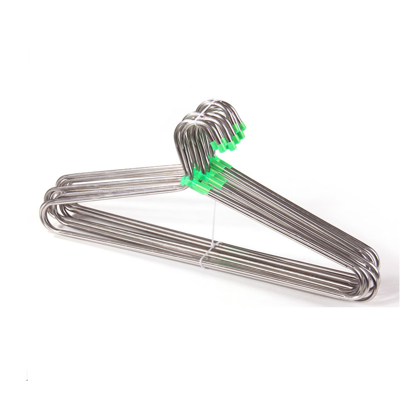 不锈钢空心衣架加粗防滑晒衣架挂衣架衣挂干湿空管子晾衣架