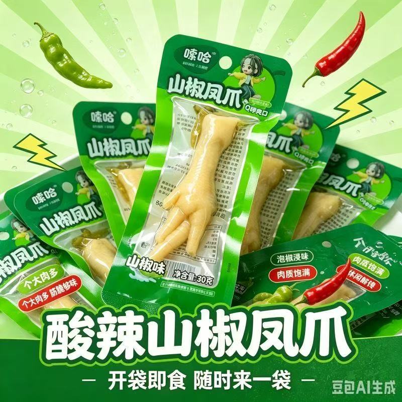 嗦哈酸辣山椒凤爪即食Q弹鲜嫩
