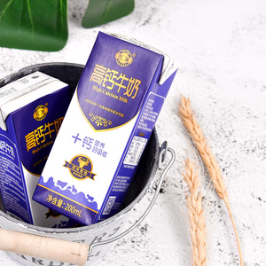 石埠乳业高钙牛奶200ml*12盒整箱学生青少年营养健康补钙便捷包