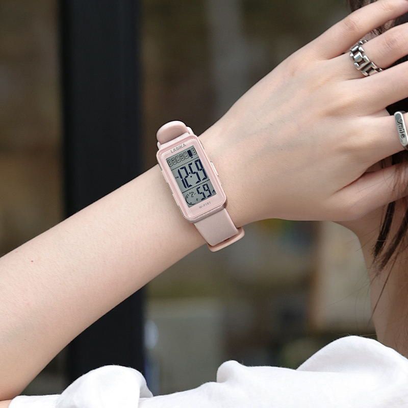 运动手表女款初高中学生高颜值闹钟防水跑步儿童女生智能电子手环