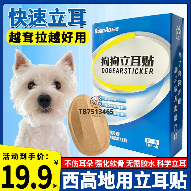 西高地专用狗狗立耳神器立耳贴幼犬辅助立耳夹子小狗竖耳器无胶水