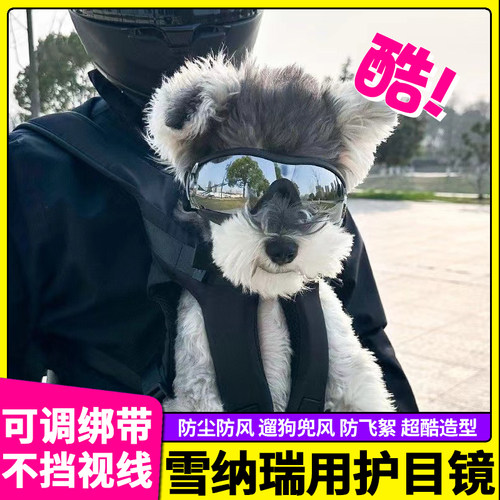 雪纳瑞专用狗狗护目镜宠物配饰小狗墨镜防风眼镜小型犬太阳镜防晒