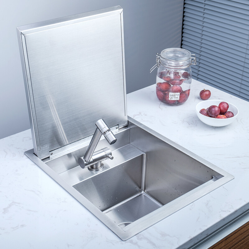 厨房吧台隐藏式不锈钢水槽