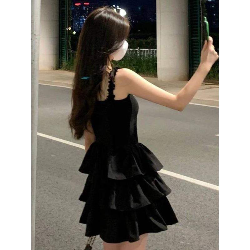 2025夏季新款法式甜妹黑