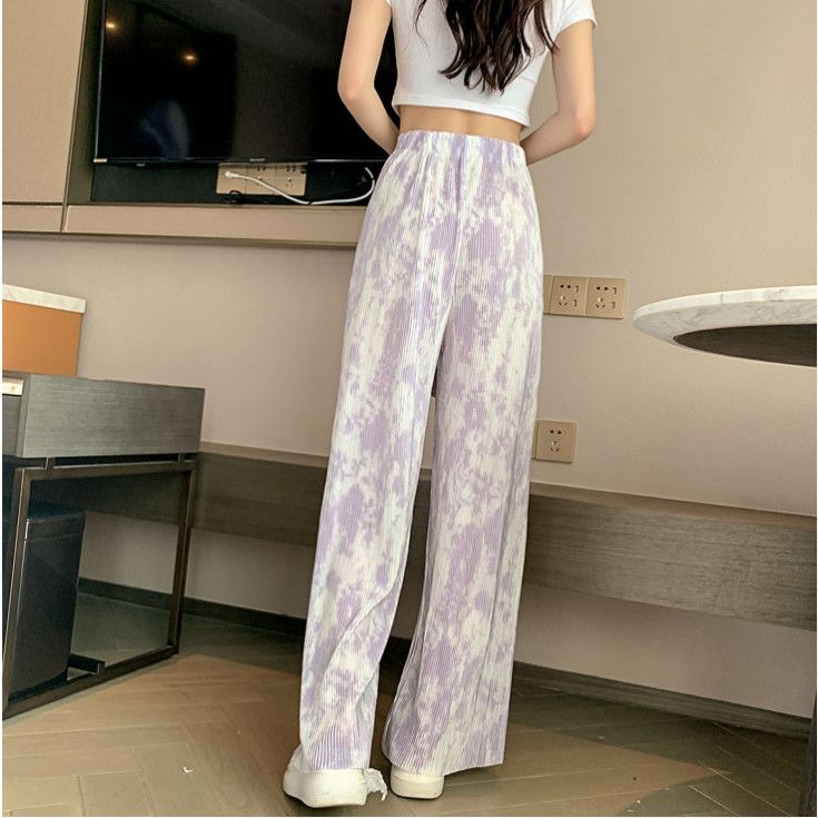 墨染压褶风格裤子女显瘦